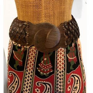 Handmade Wood Coconut Shell Belt.